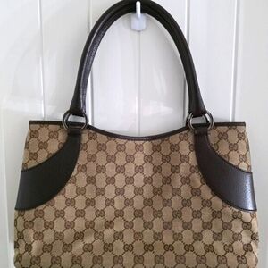 Gucci Brown GG Canvas Tote Bag
